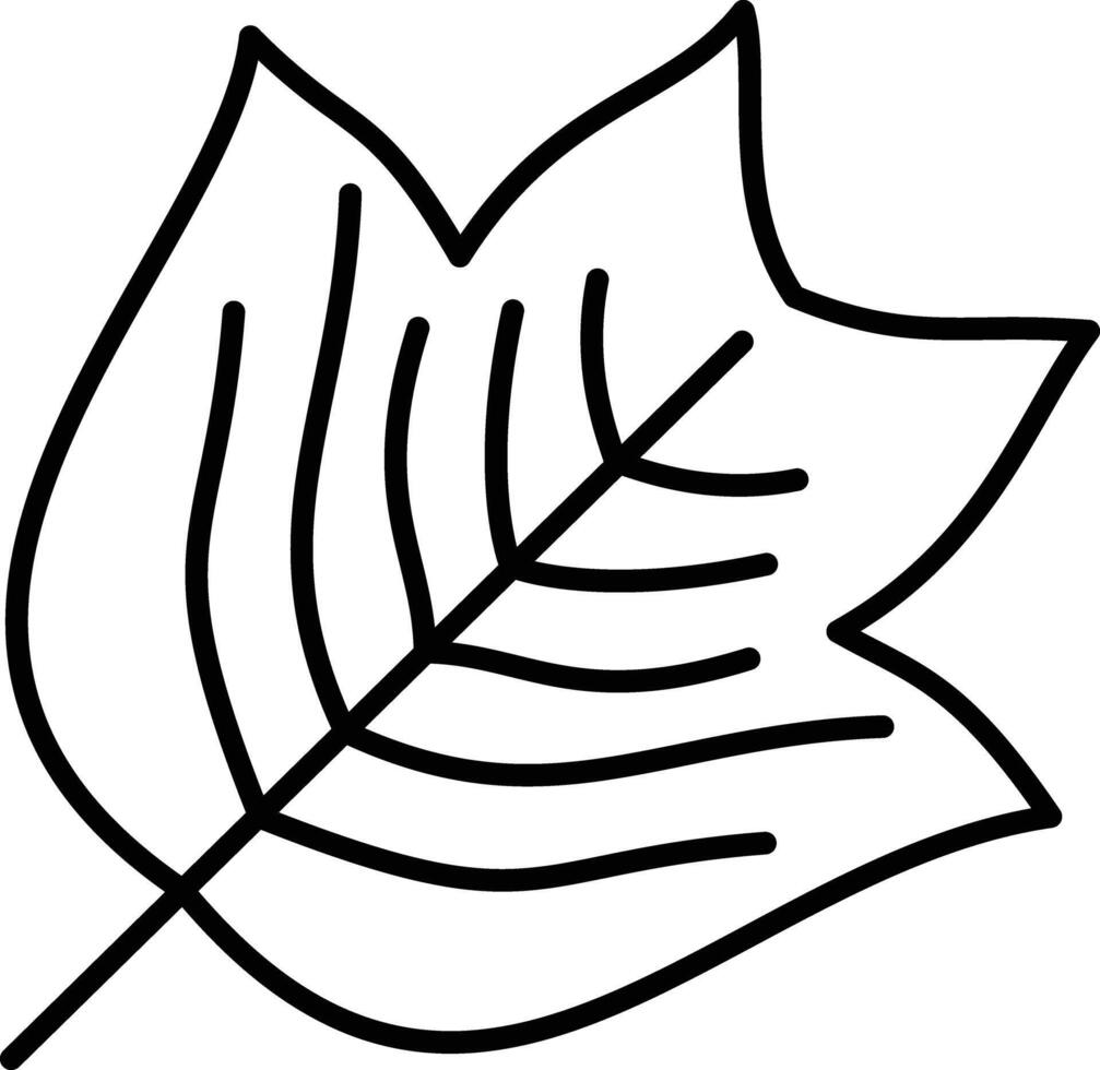 Leaf outline illustration vector