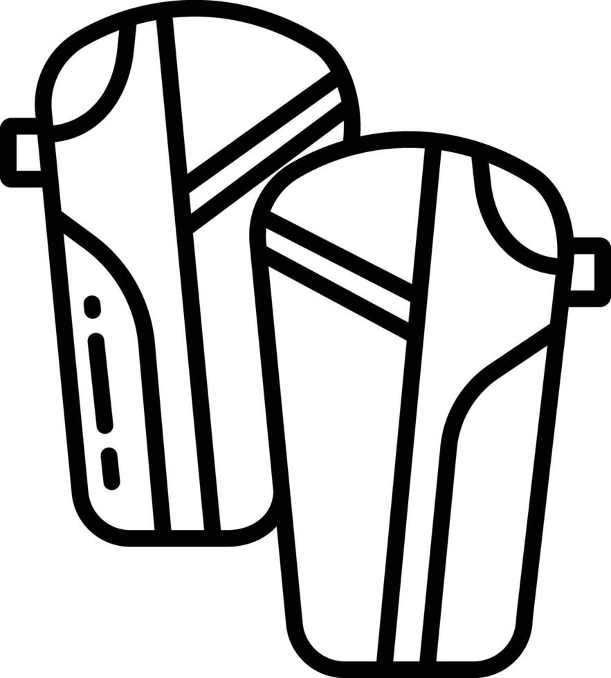 Shin Guards outline illustration vector