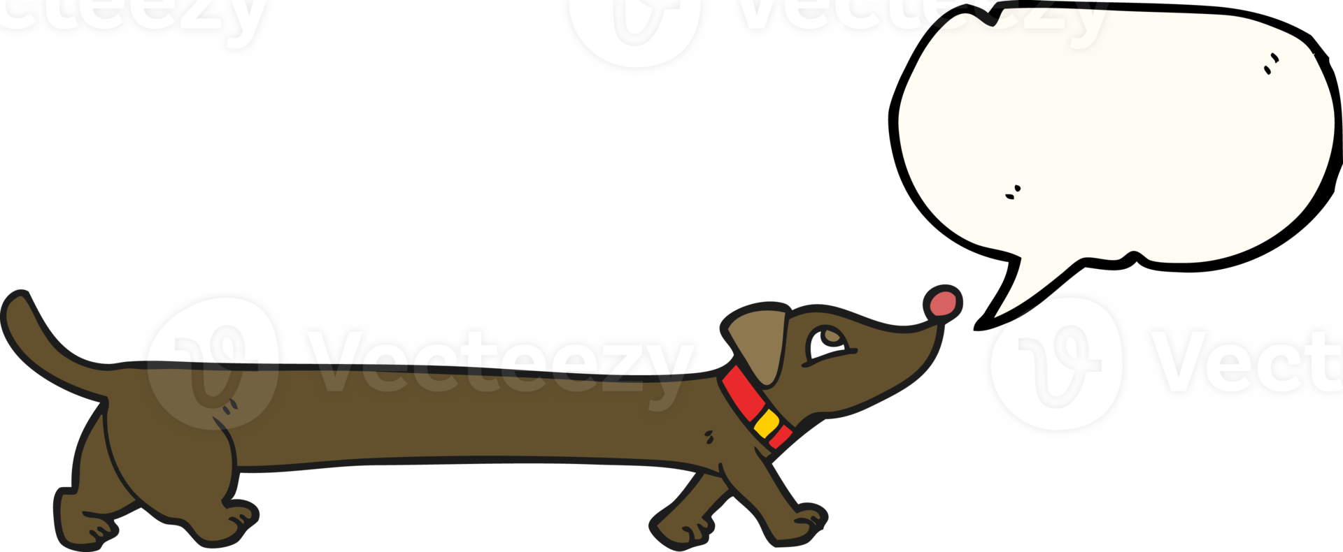 speech bubble cartoon dachshund png
