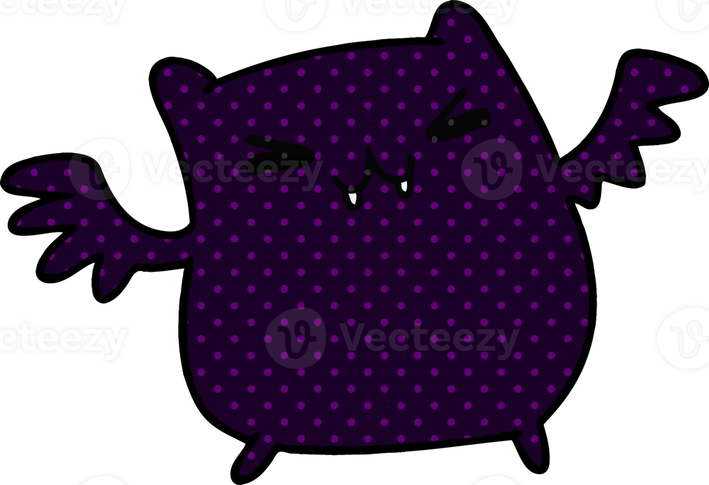 cartoon of a kawaii cute bat png