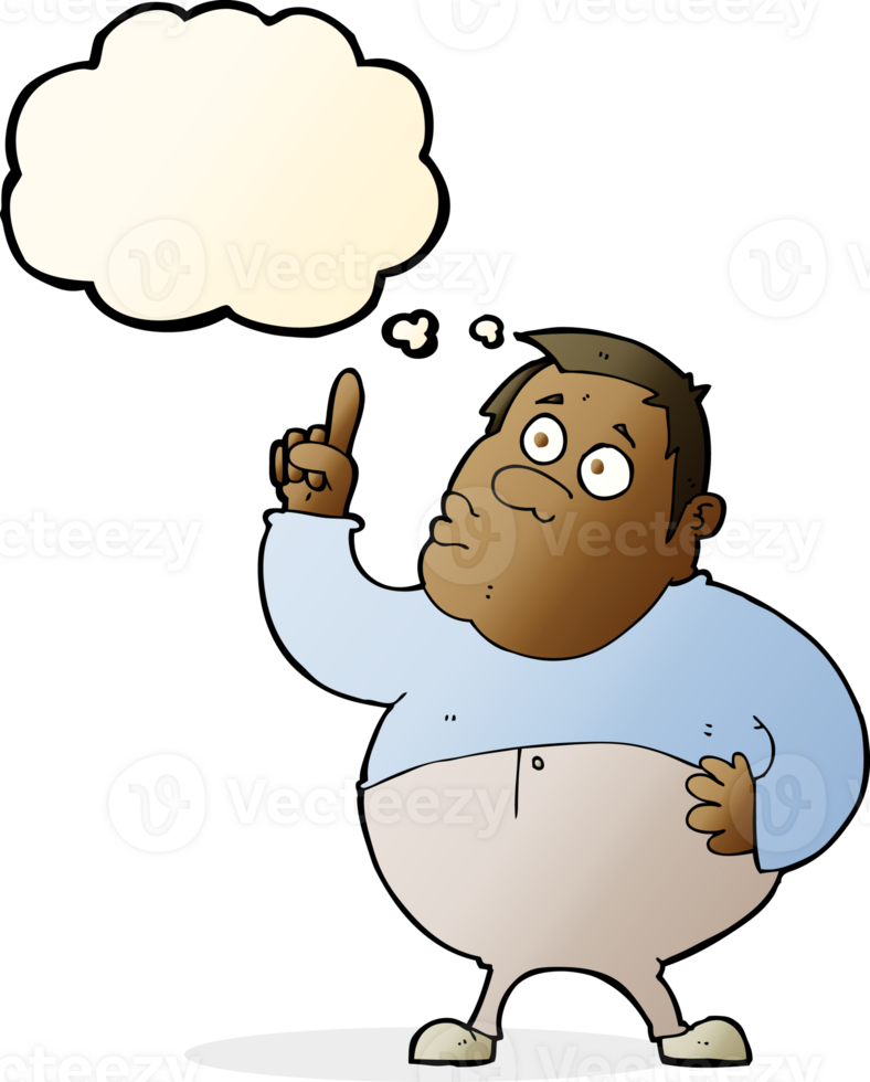 cartoon man asking question with thought bubble png