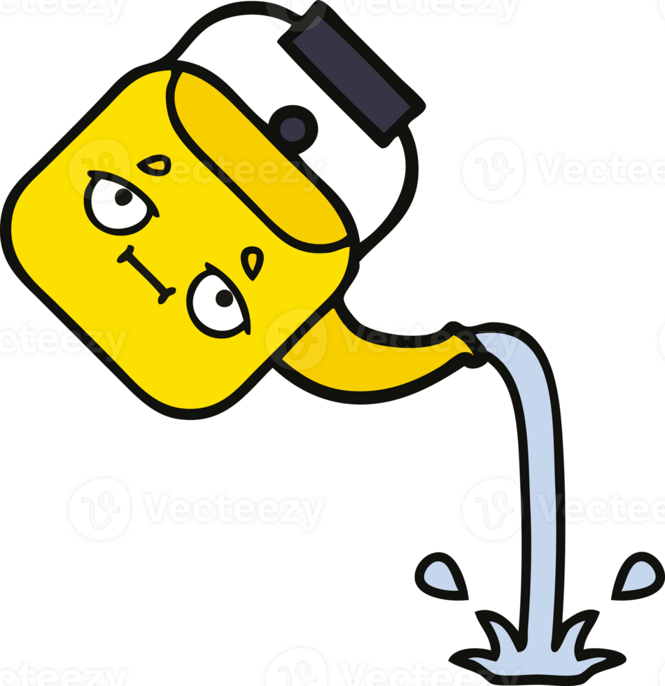 cute cartoon pouring kettle png
