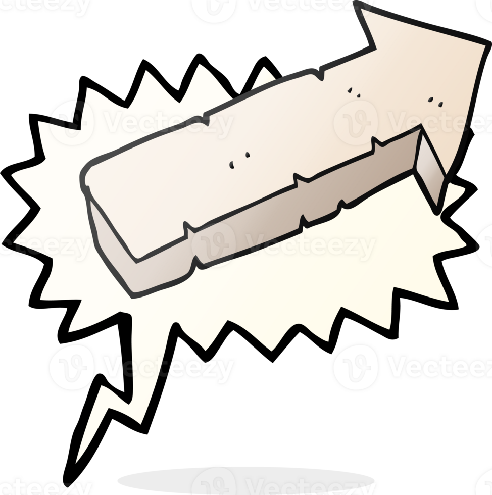 speech bubble cartoon stone pointing arrow png