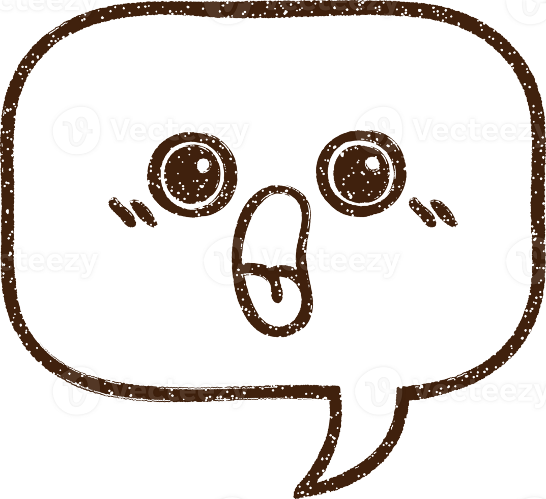 Speech Bubble Charcoal Drawing png