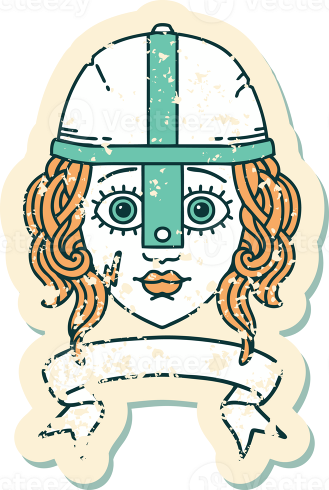 human fighter character with scroll banner illustration png