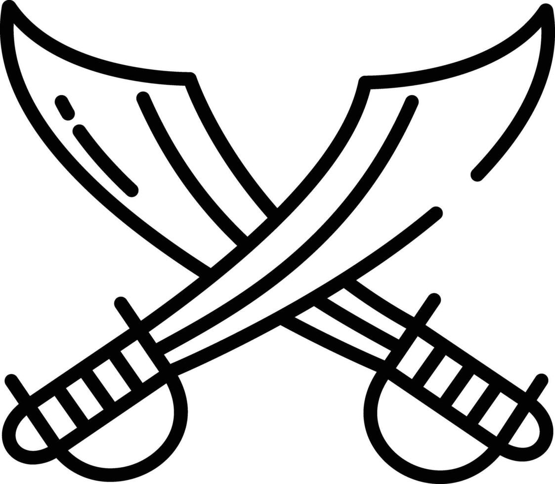 Persian Sword outline illustration outline illustration vector