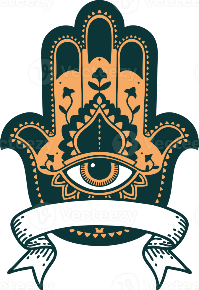 tattoo with banner of a hamza png