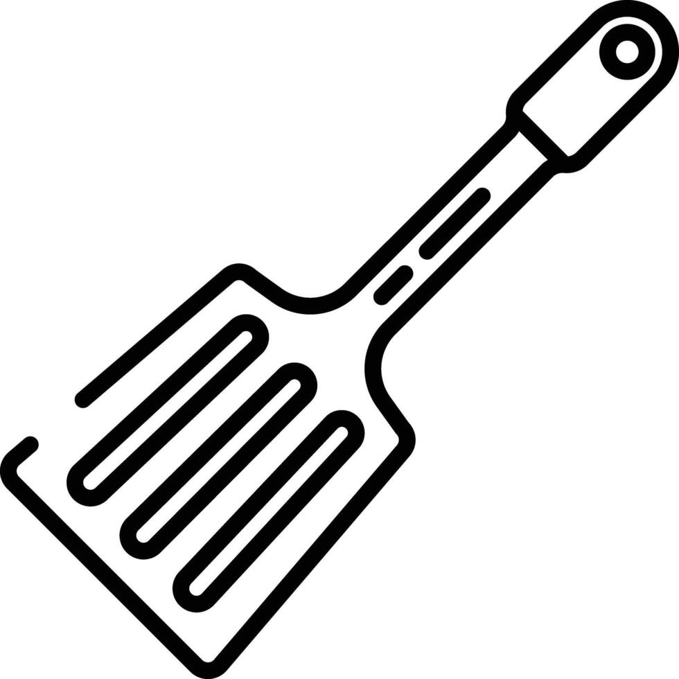 Spatula outline illustration vector