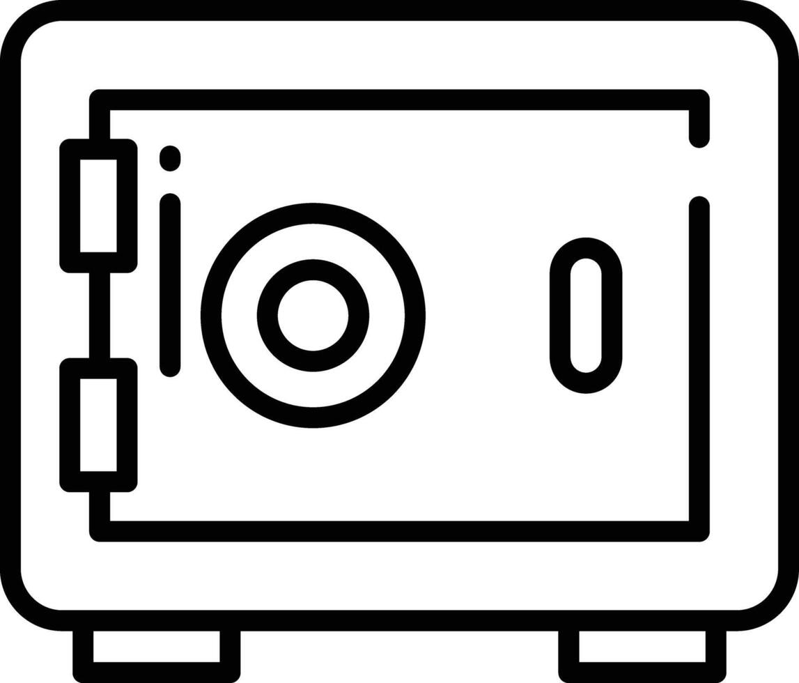 Locker outline illustration vector