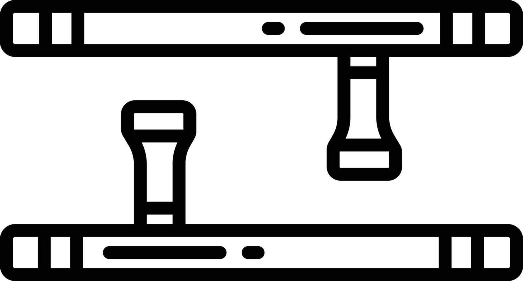 Tonfa outline illustration vector