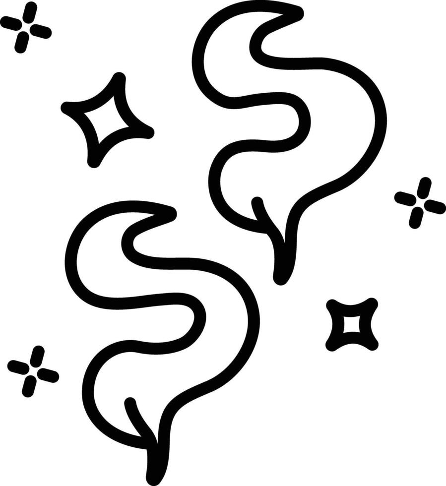 Magic Smoke outline illustration vector