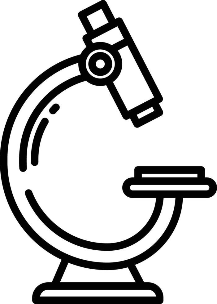 Microscope outline illustration vector