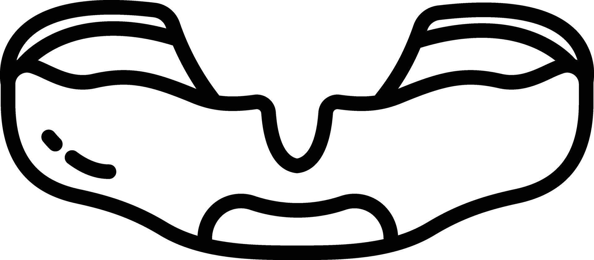 Mouth Guard outline illustration vector