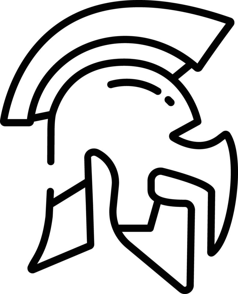 Greek Helm outline illustration vector