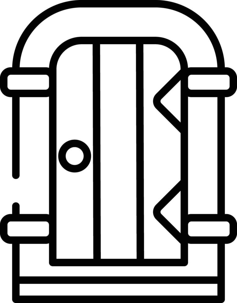 Castle outline illustration vector