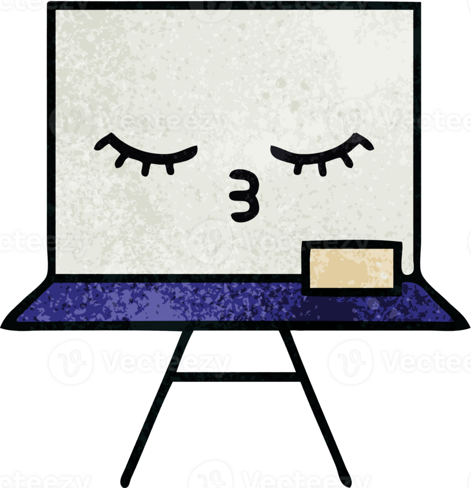 retro grunge texture cartoon white board png