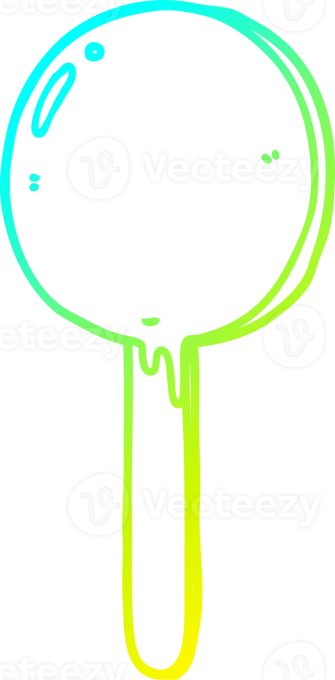 cold gradient line drawing cartoon lollipop png