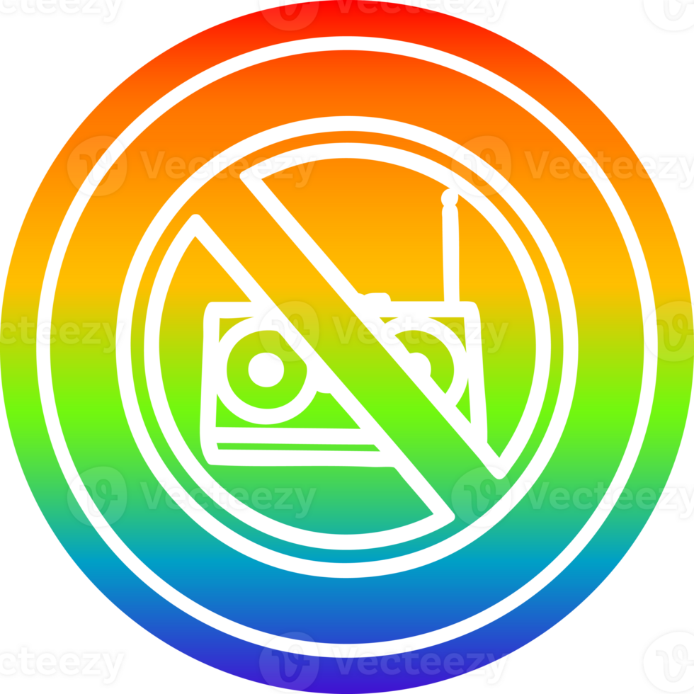 no music circular in rainbow spectrum png
