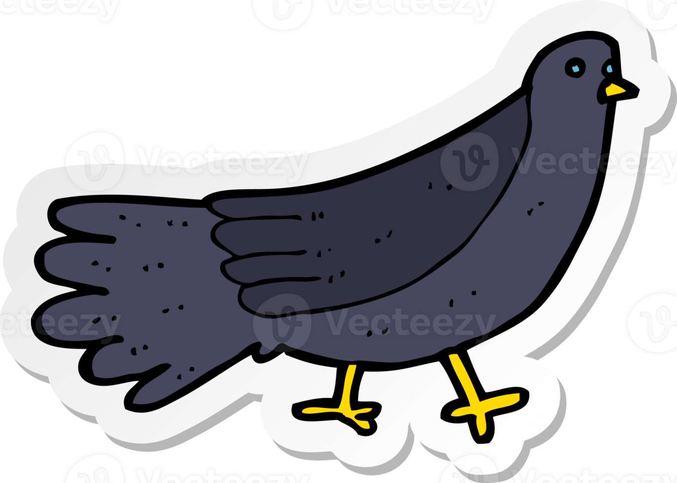 sticker of a cartoon bird png