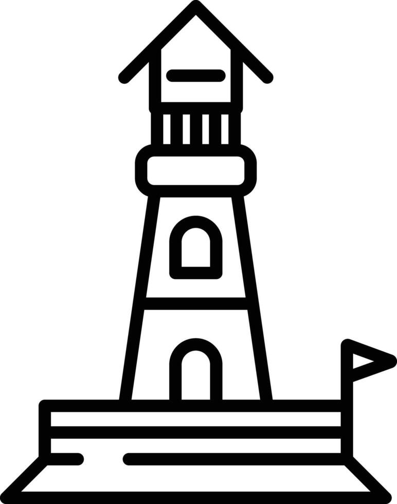 Light House outline illustration vector