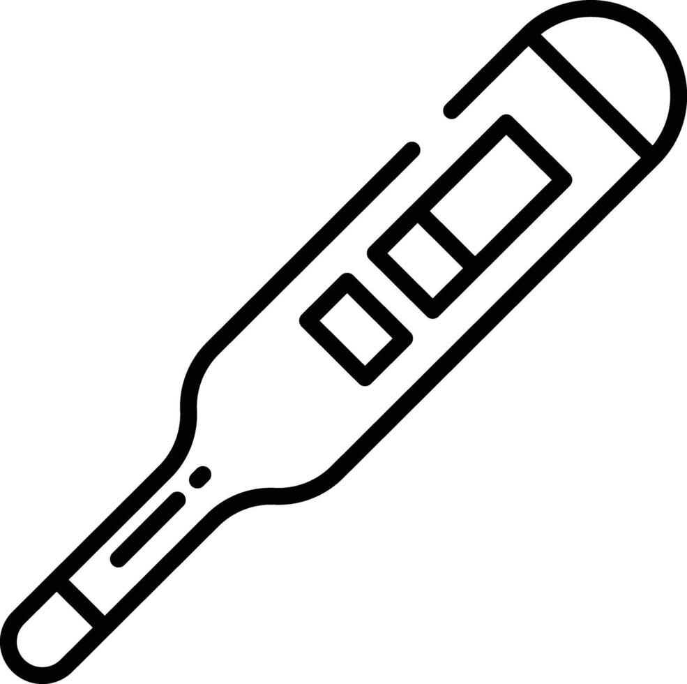 Thermometer outline illustration vector