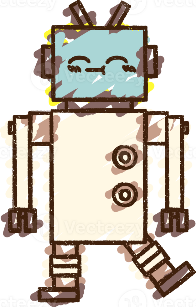 Robot Chalk Drawing png