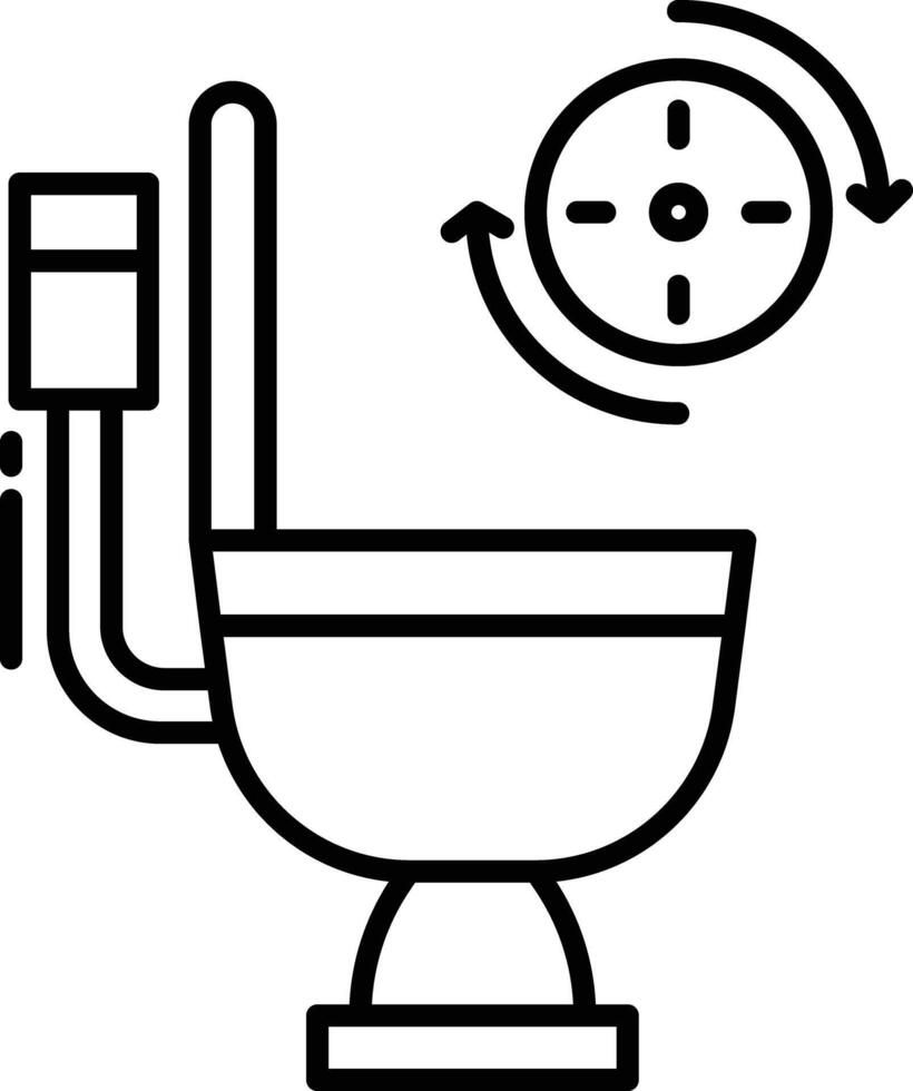 Diarrhea outline illustration vector