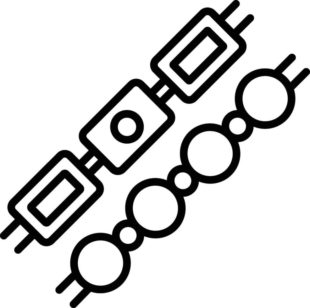 Beads outline illustration vector