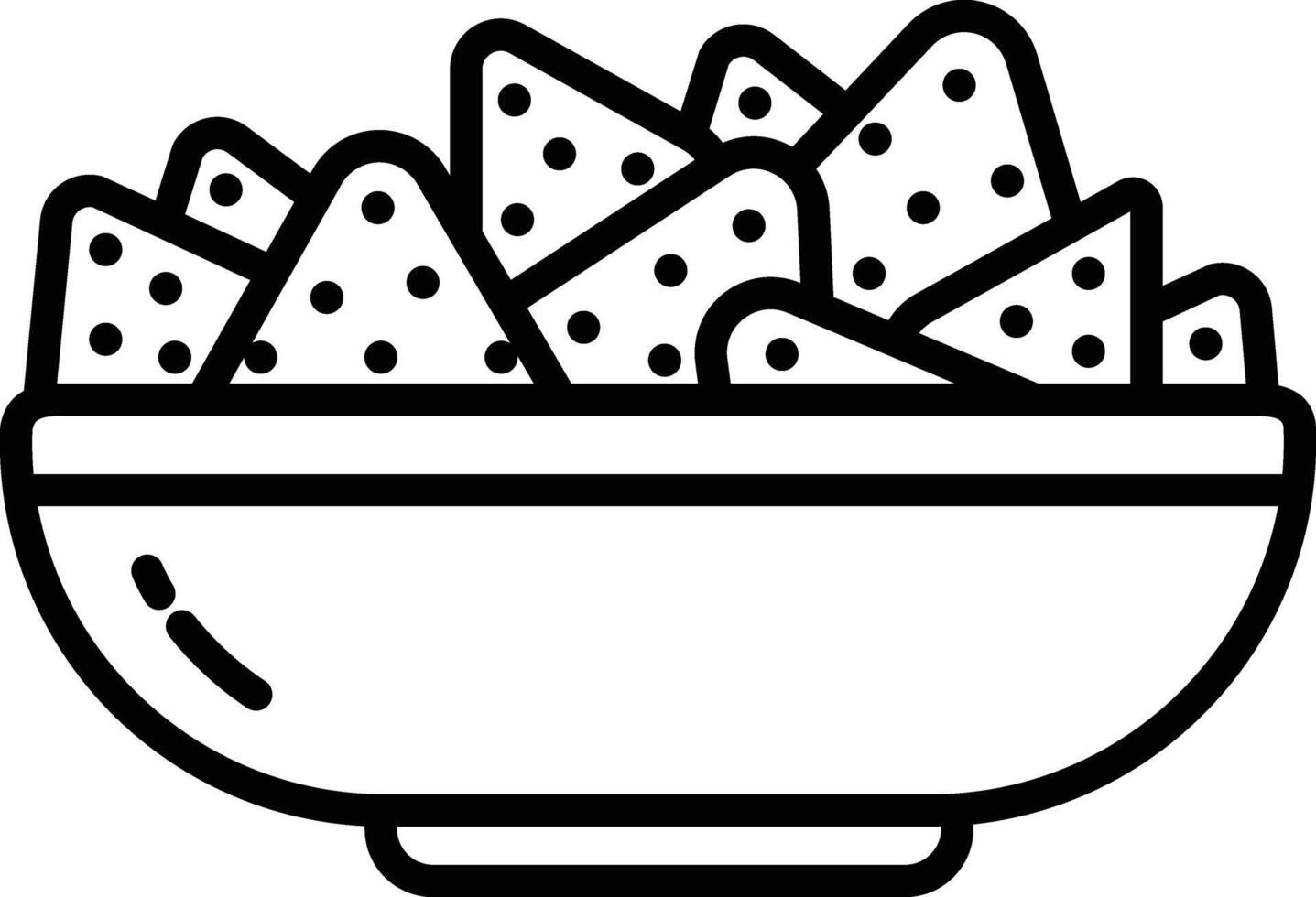 Nachos outline illustration vector