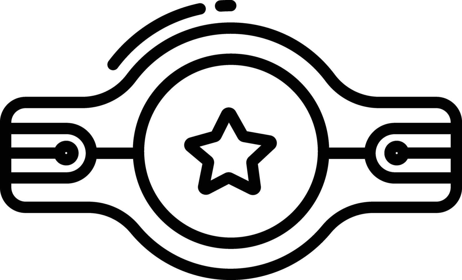 Champion Belt outline illustration vector