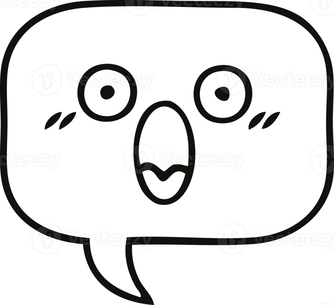 line drawing cartoon speech bubble png