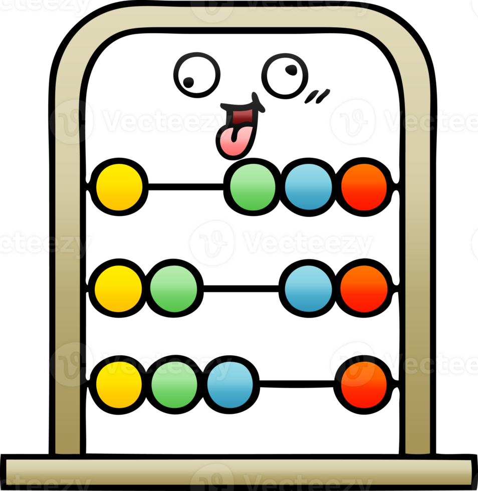 gradient shaded cartoon abacus png