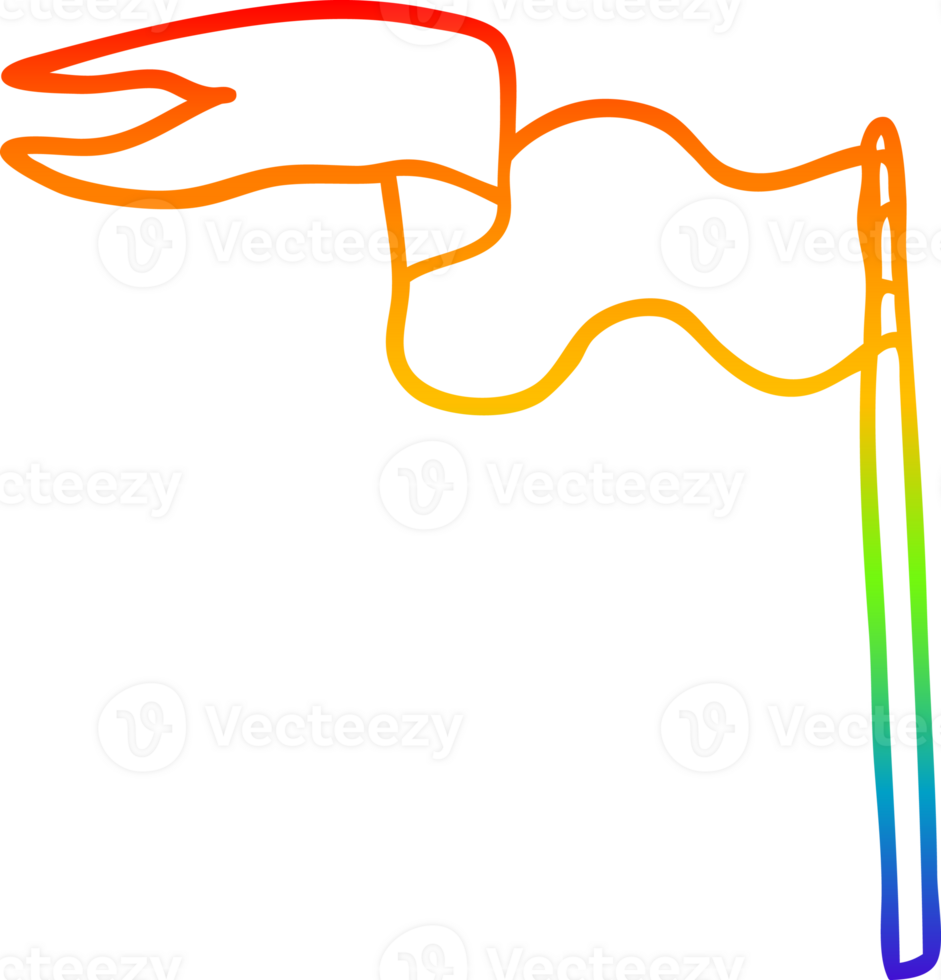 rainbow gradient line drawing cartoon flag png