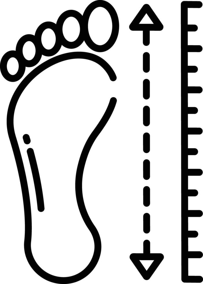 Length outline illustration vector