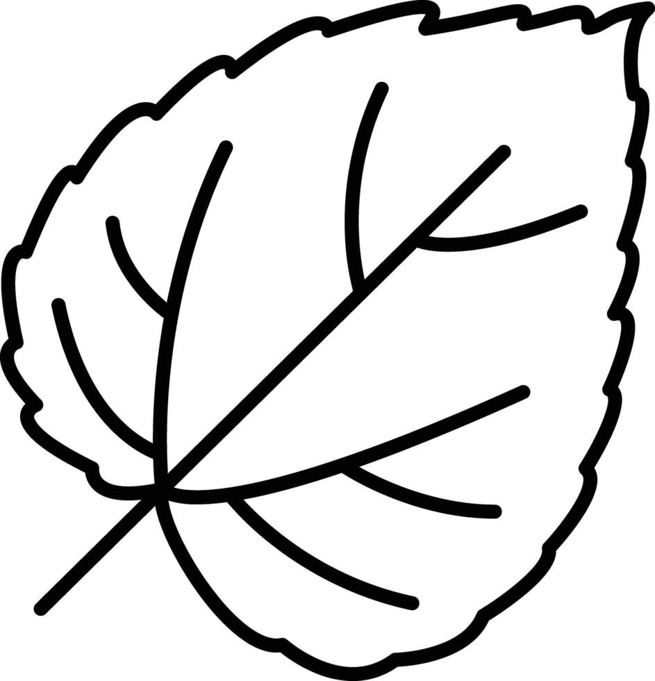 Mulberry Leaf outline illustration vector
