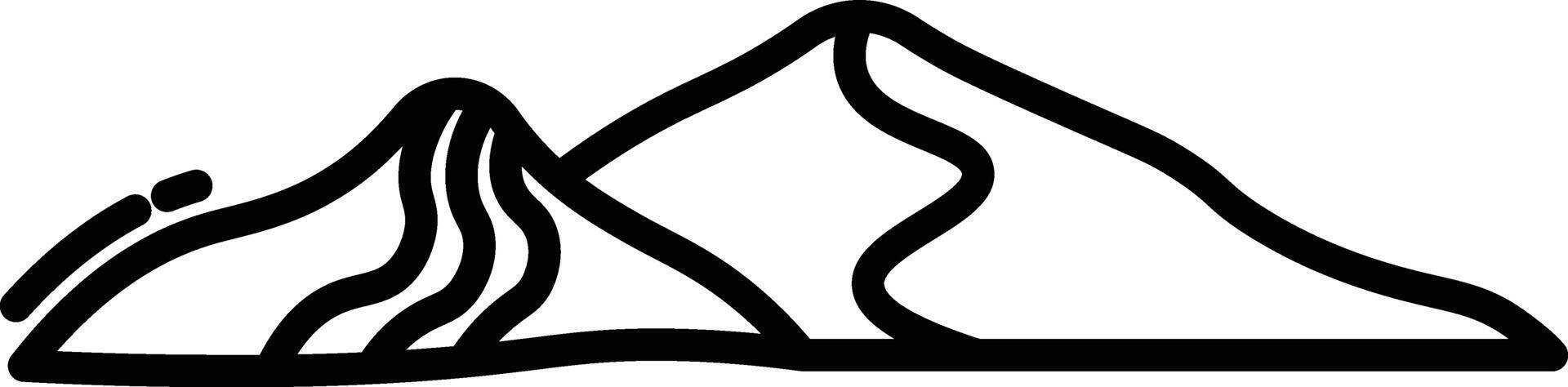 green hill outline illustration vector