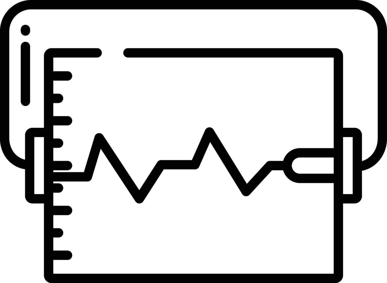 Seismometer outline illustration vector