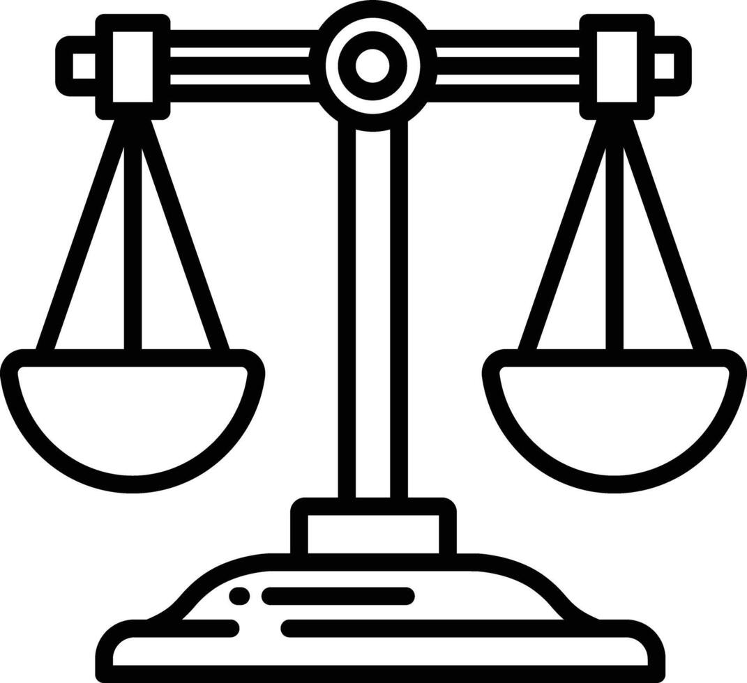 Roman Scale outline illustration vector