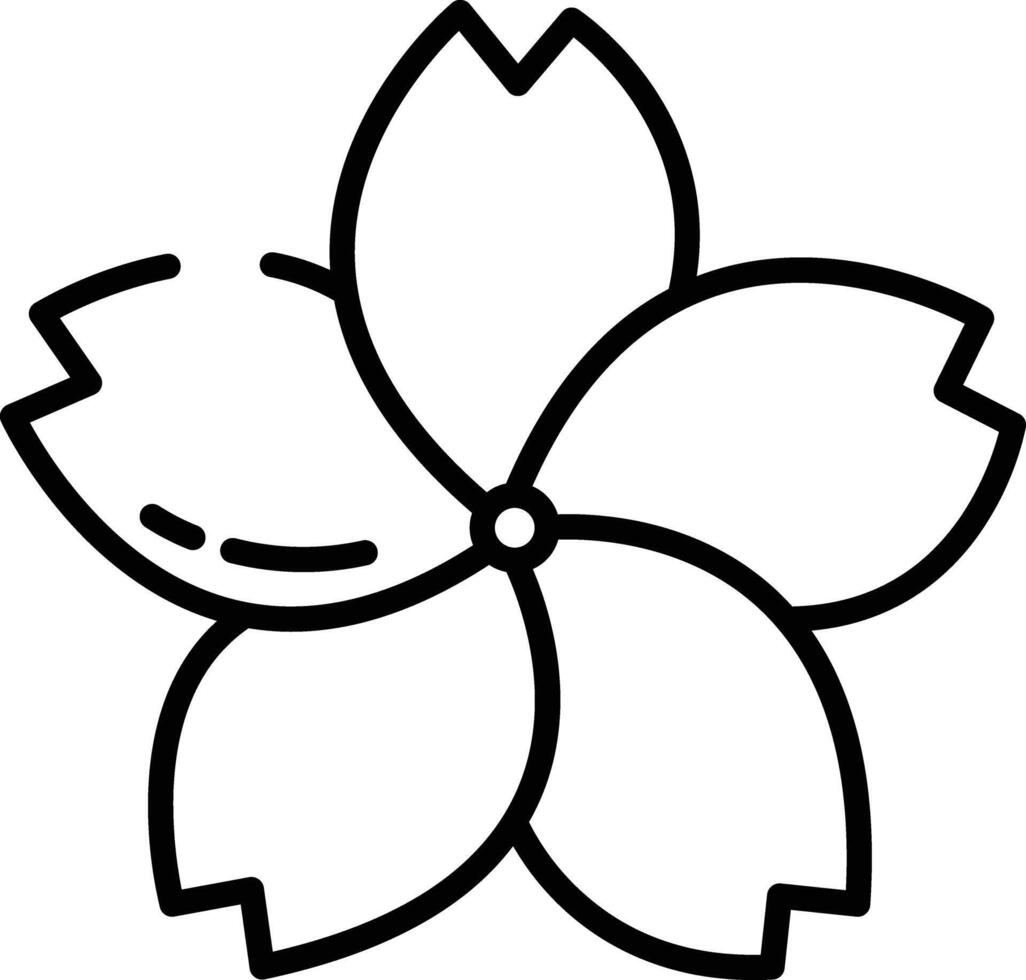 Flower outline illustration vector