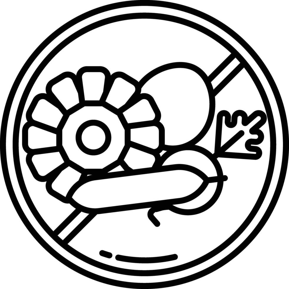 Avoid Starch outline illustration vector