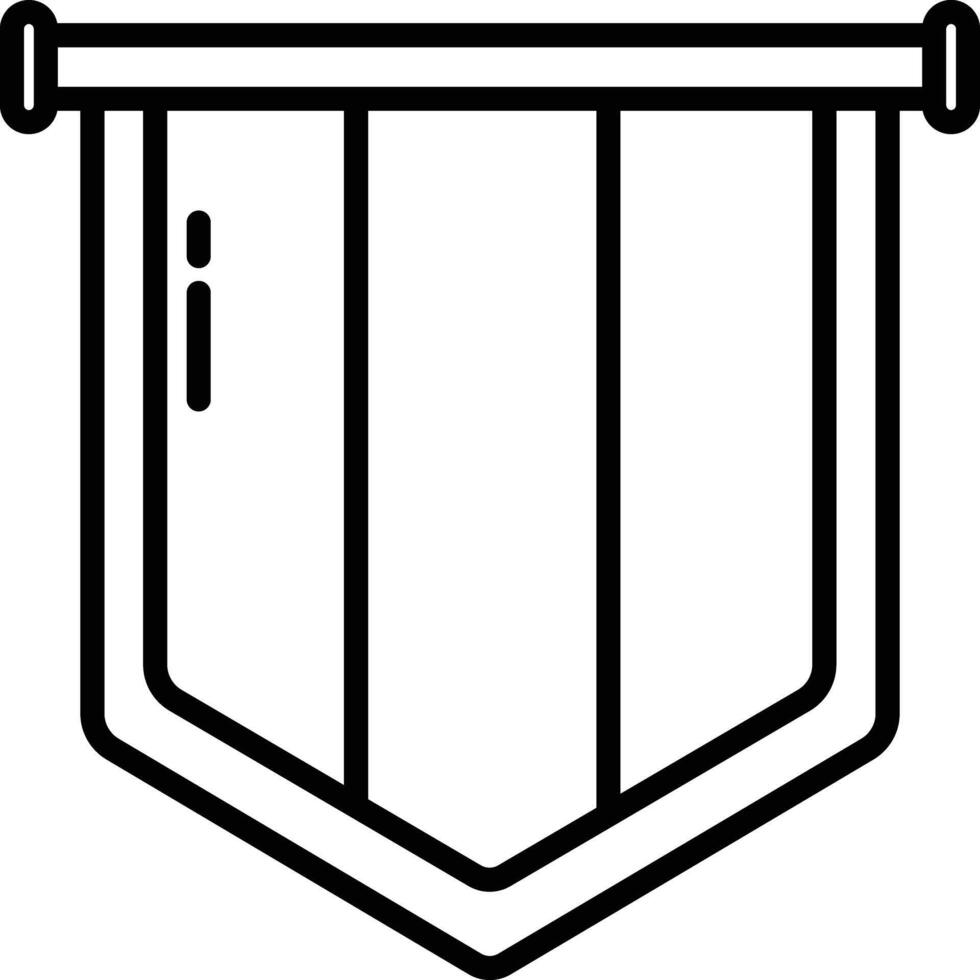 Flag outline illustration vector