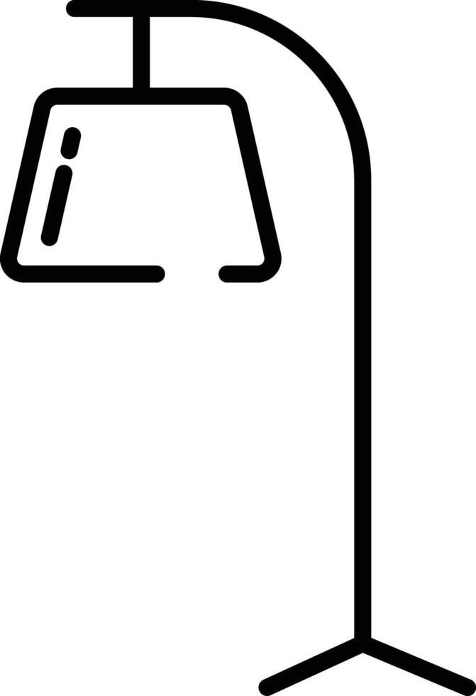 Stand Lamp outline illustration vector
