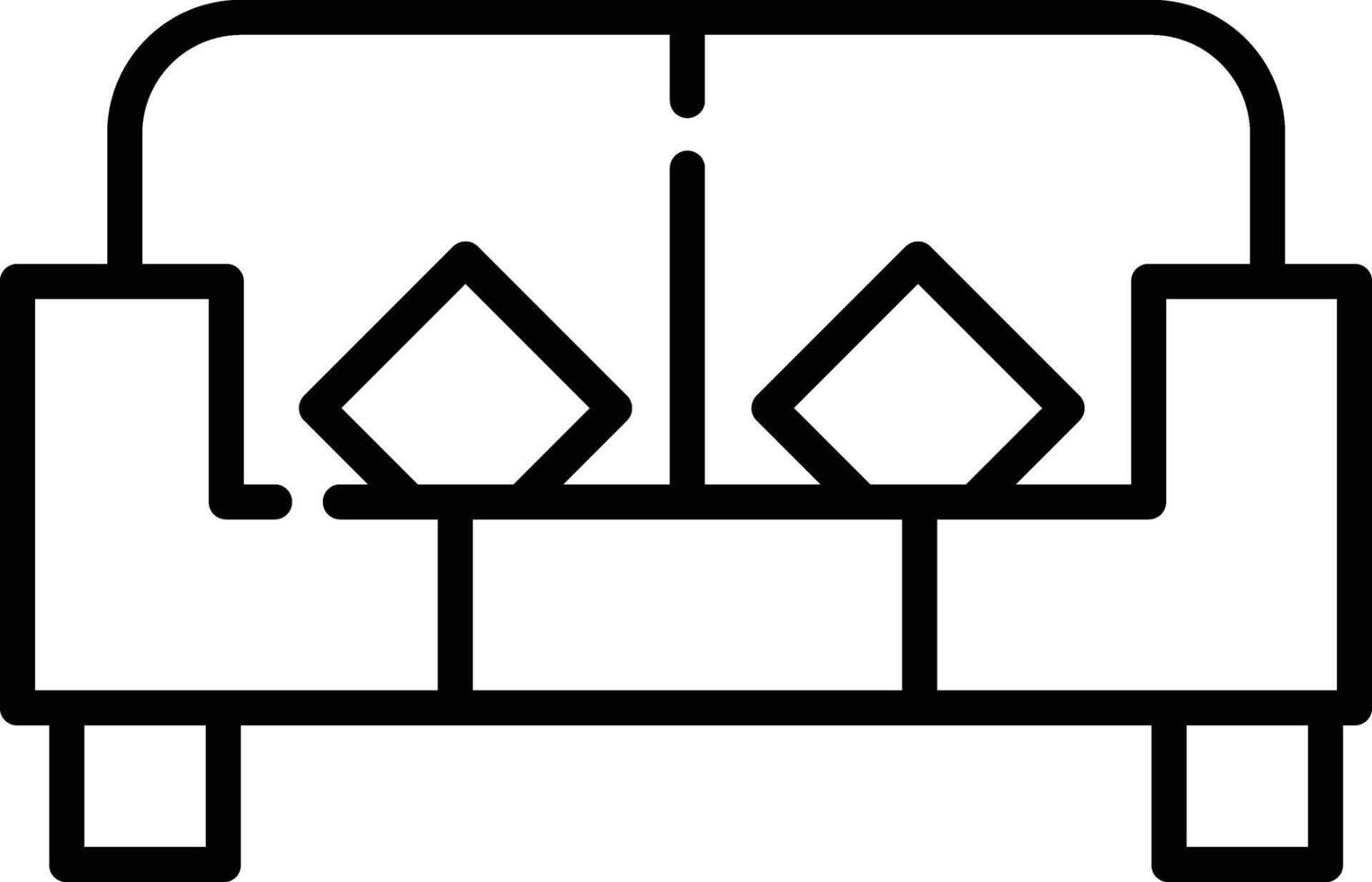 Sofa outline illustration vector