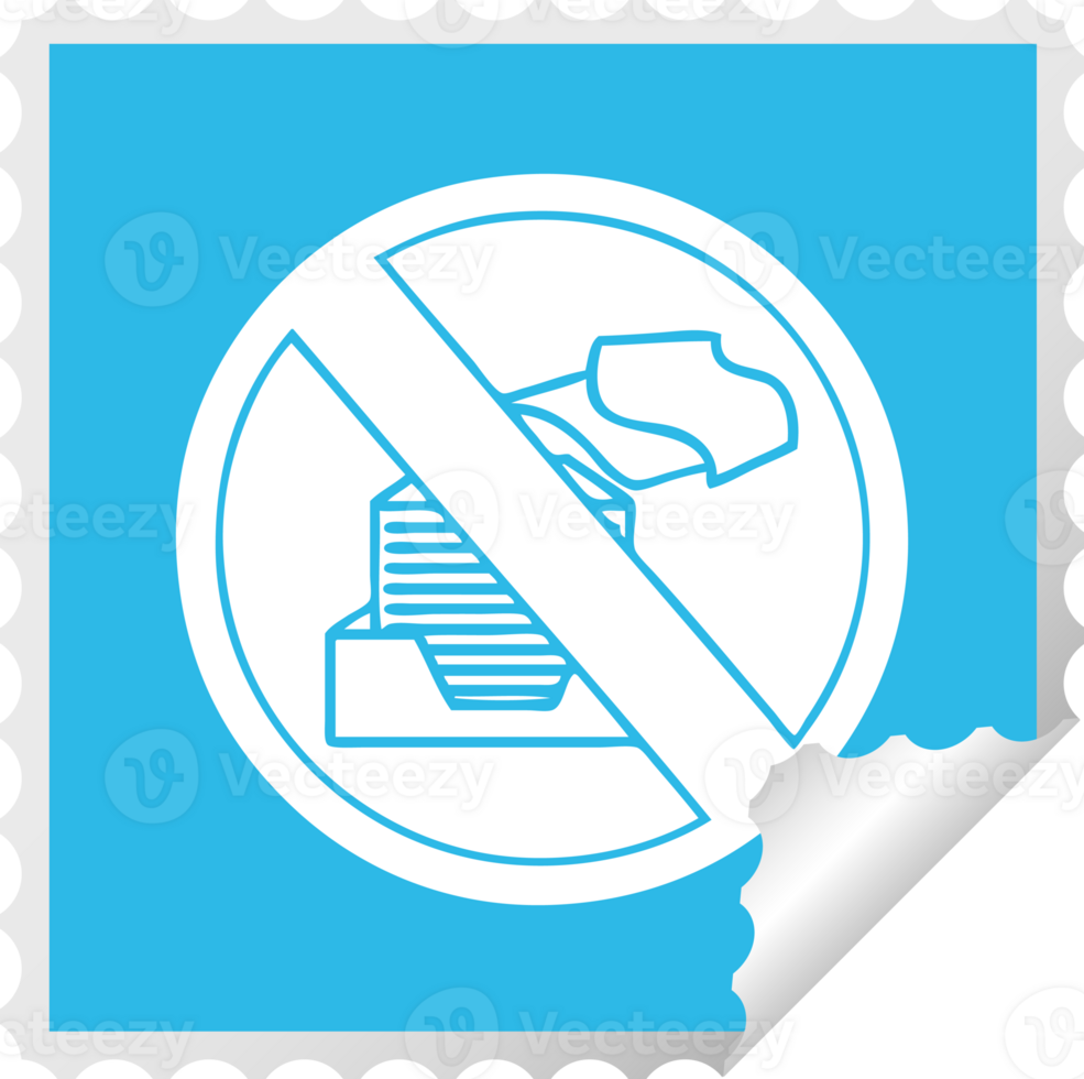 square peeling sticker cartoon paperless office symbol png