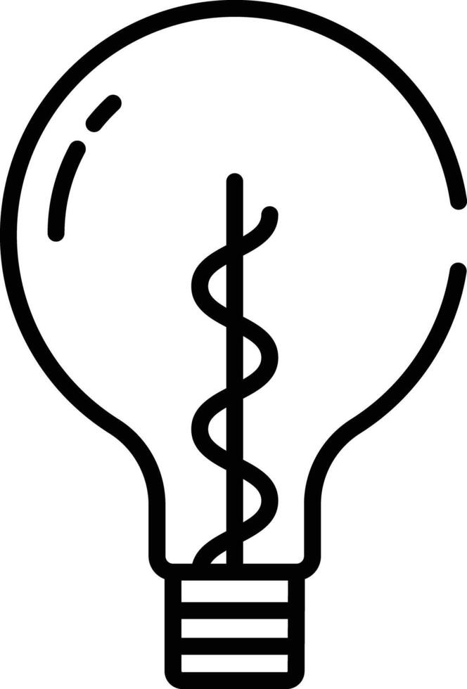 bulb outline illustration vector