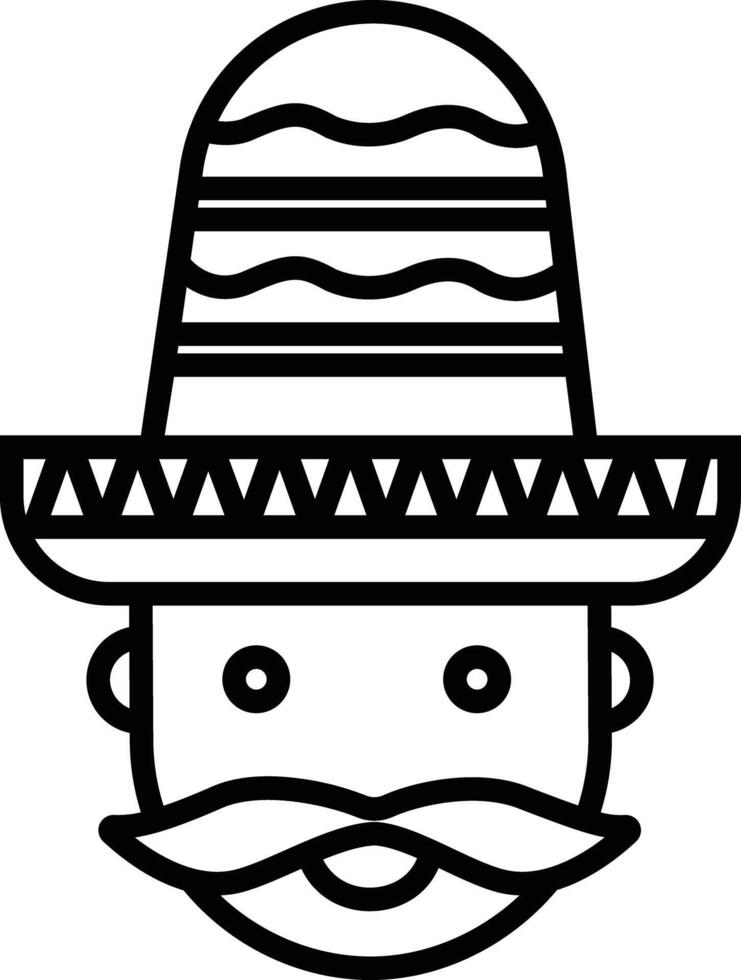 Mariachi outline illustration vector
