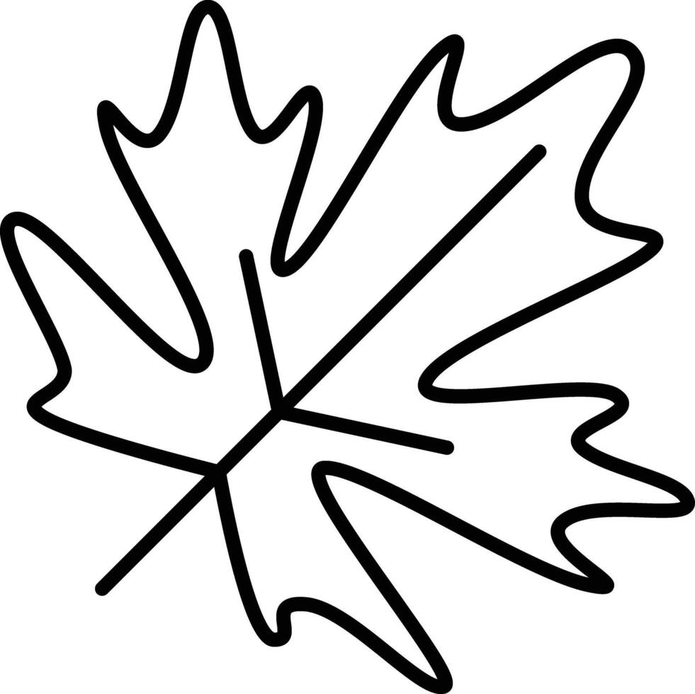 maple tree outline illustration vector