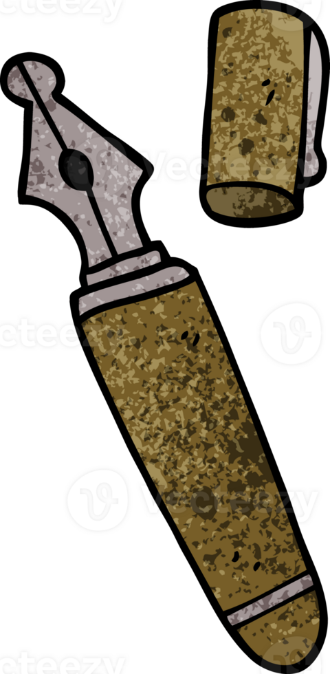 cartoon doodle fountain pen png