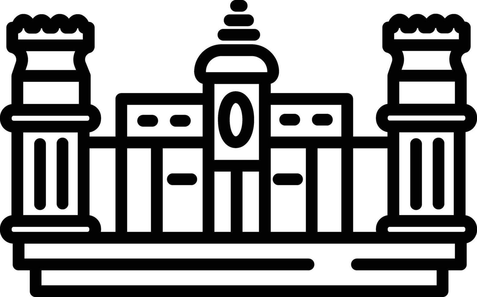 Indian palace outline illustration vector