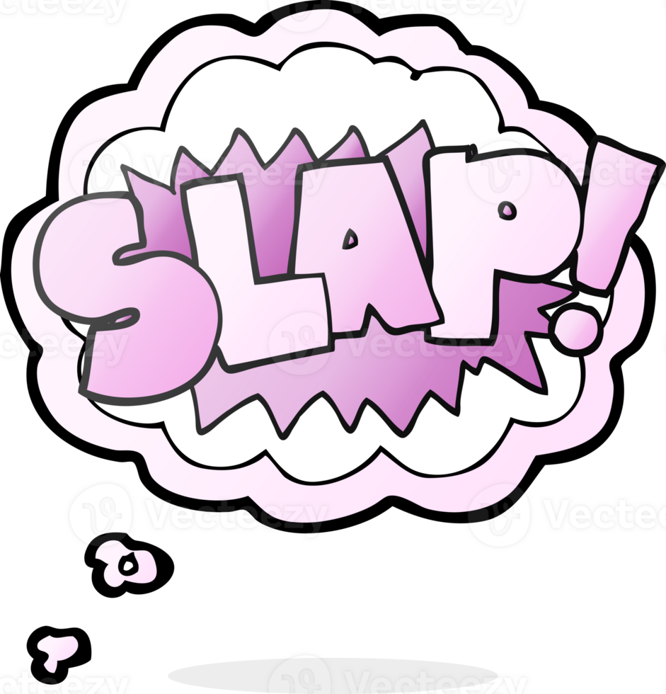 thought bubble cartoon slap symbol png